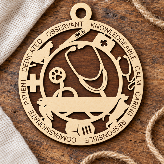 Veterinarian #1 2-Layer Laser Cut Ornament