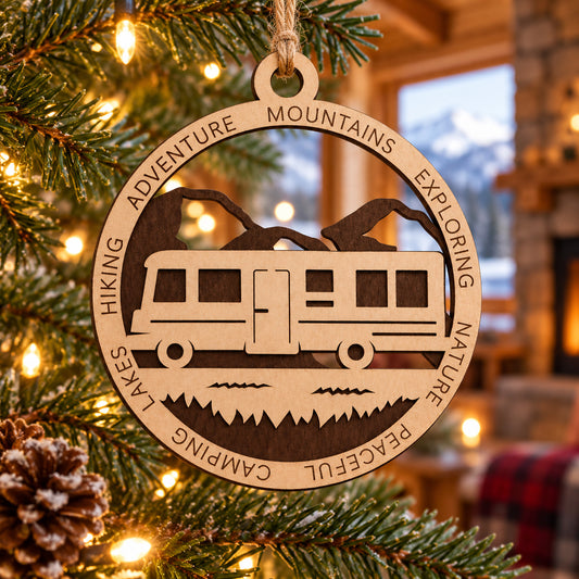 Class A Mountains #2 2-Layer Laser Cut Ornament