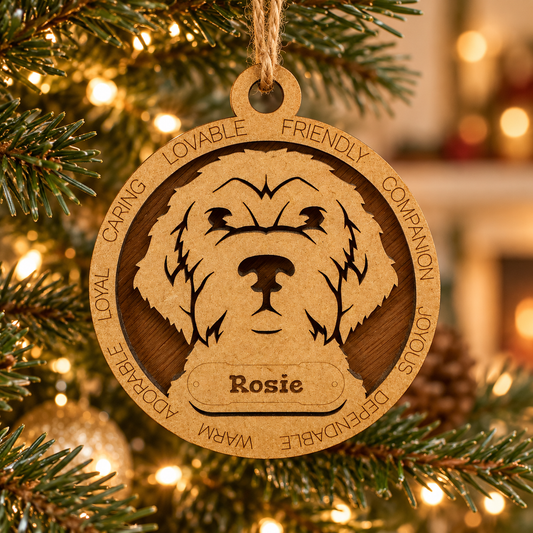Wirehaired Pointing Griffon 2-Layer Laser Cut Ornament