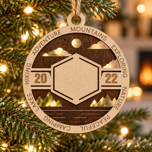 Lake View #1 2-Layer Laser Cut Ornament