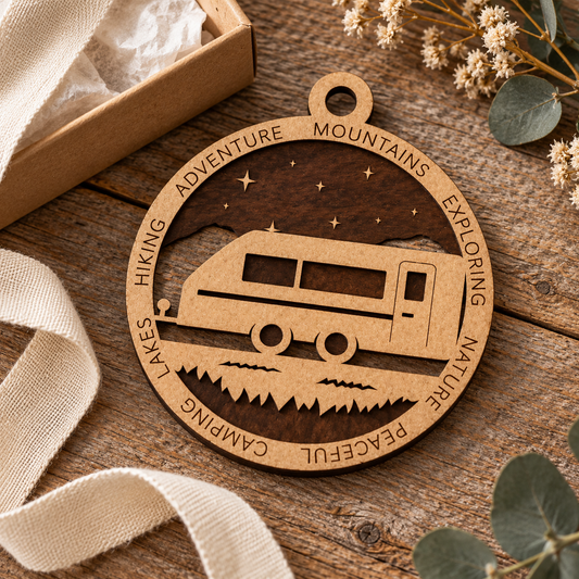 Pull Behind Starry Night #2 2-Layer Laser Cut Ornament