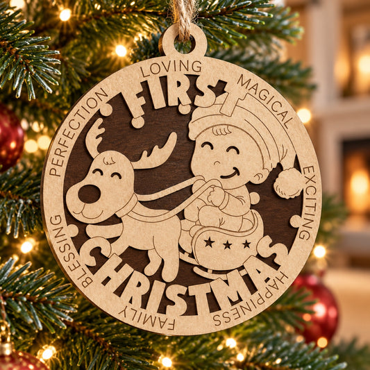 First Christmas #2 2-Layer Laser Cut Ornament