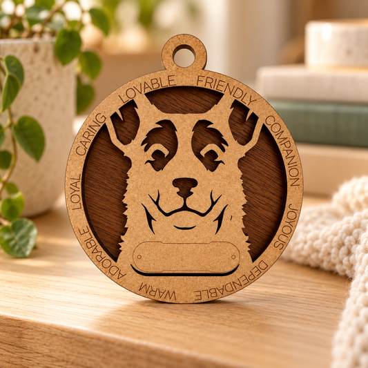 Koolie 2-Layer Laser Cut Ornament