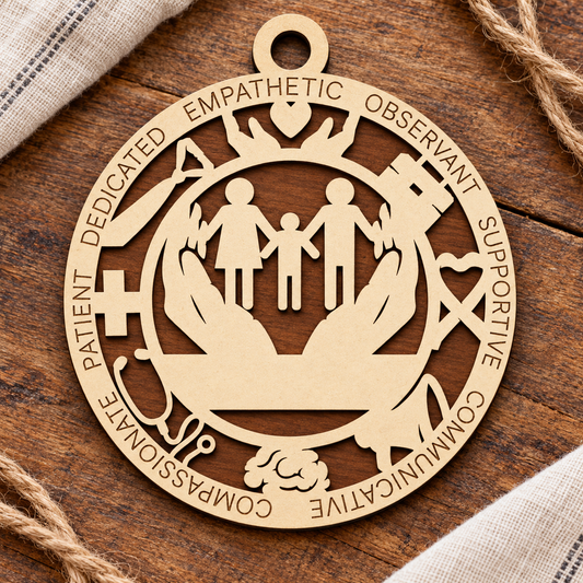 Social Worker #1 2-Layer Laser Cut Ornament