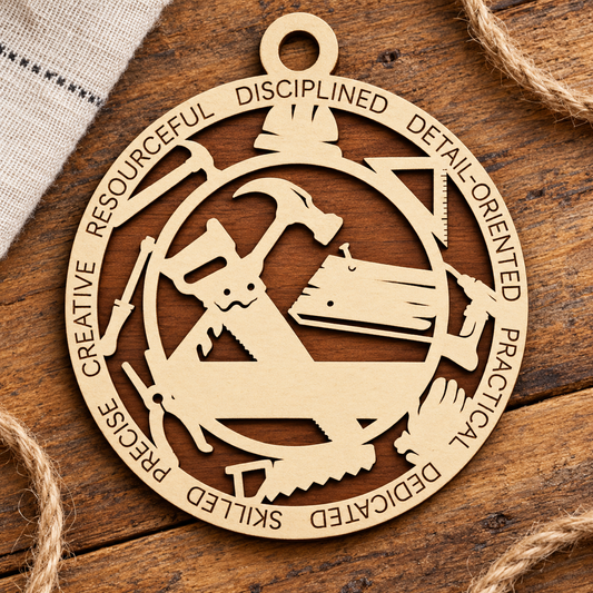 Carpenter #1 2-Layer Laser Cut Ornament