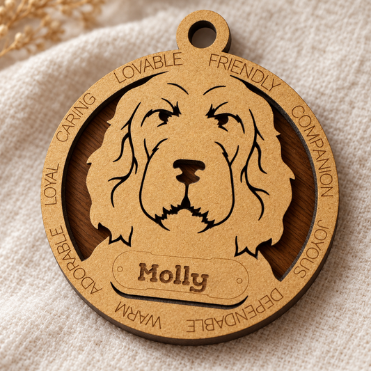 Spinone Italiano 2-Layer Laser Cut Ornament