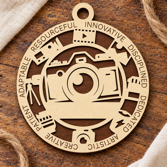 Photographer #1 2-Layer Laser Cut Ornament