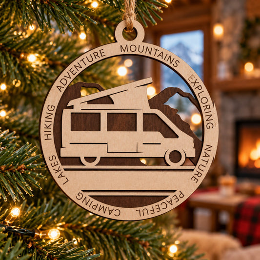 Class B Mountains #1 2-Layer Laser Cut Ornament