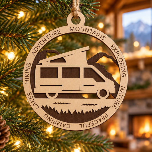 Class B Mountains #2 2-Layer Laser Cut Ornament