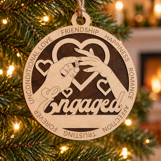 Engaged #1 2-Layer Laser Cut Ornament