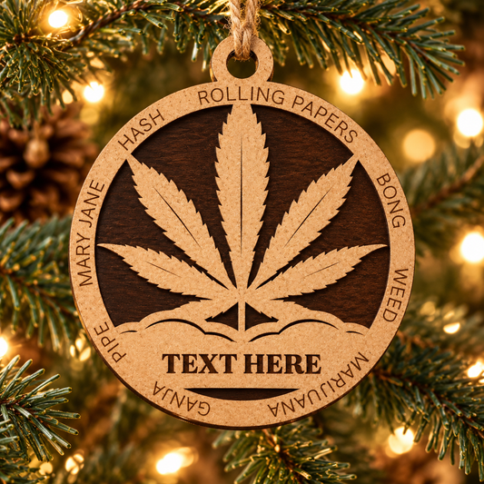 Marijuana #1 2-Layer Laser Cut Ornament