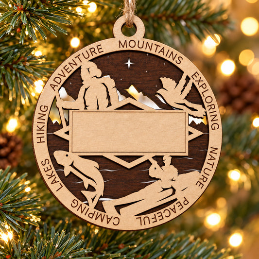 Activities #1 2-Layer Laser Engraved Ornament