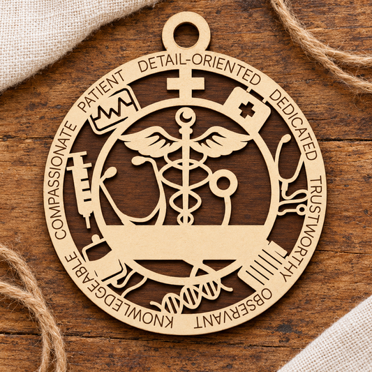 Doctor #1 2-Layer Laser Cut Ornament
