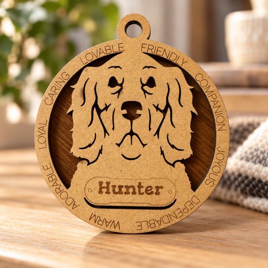 Setter 2-Layer Laser Cut Ornament