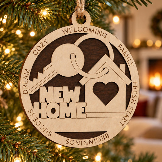 New Home #1 2-Layer Laser Cut Ornament