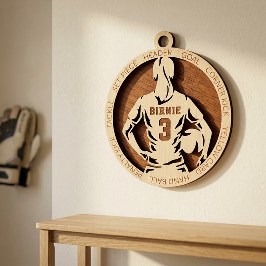 Soccer Laser Engraved Ornament
