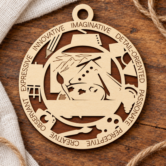 Artist #1 2-Layer Laser Cut Ornament