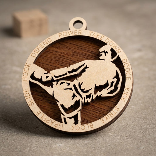 Martial Arts Laser Engraved Ornament