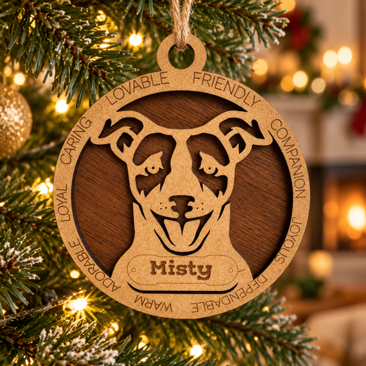 Jack Russell (Short Hair) 2-Layer Laser Cut Ornament