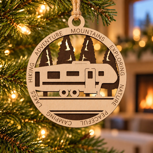 Fifth Wheel Forest #1 2-Layer Laser Cut Ornament