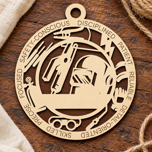 Welder #1 2-Layer Laser Cut Ornament