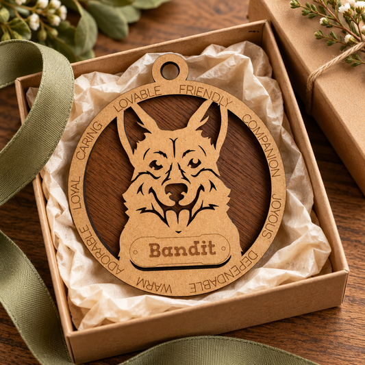 Pembroke Welsh Corgie 2-Layer Laser Cut Ornament