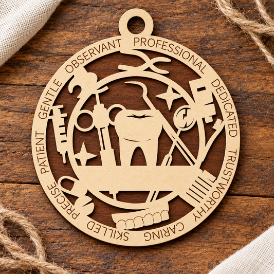 Dentist #1 2-Layer Laser Cut Ornament