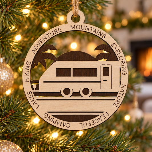 Pull Behind Beach #1 2-Layer Laser Cut Ornament