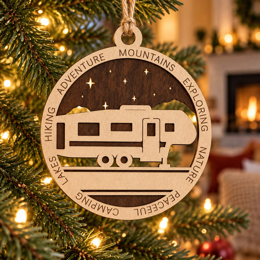 Fifth Wheel Starry Night #1 2-Layer Laser Cut Ornament