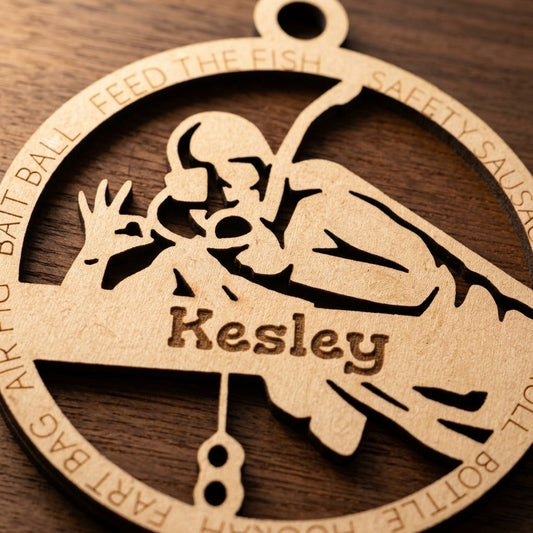 Scuba Diving Laser Engraved Ornament