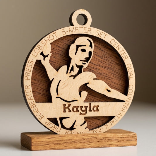 Water Polo Laser Engraved Ornament