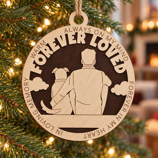 Dog Memorial #1 2-Layer Laser Cut Ornament