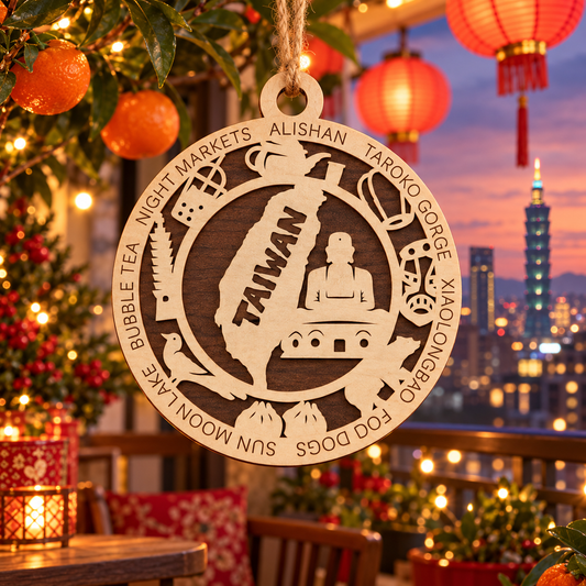 Taiwan 2-Layer Laser Cut Ornament