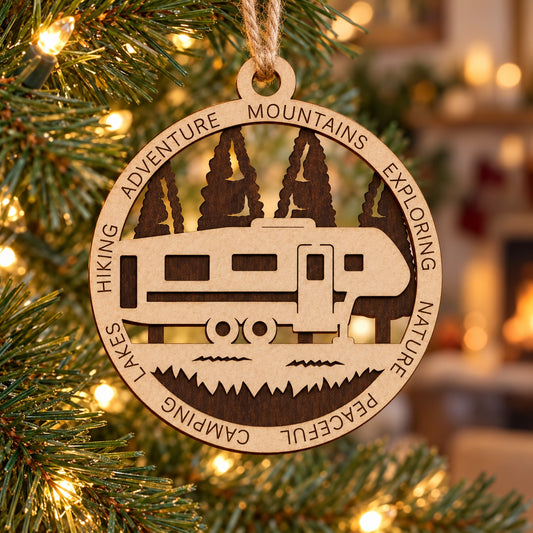 Fifth Wheel Forest #2 2-Layer Laser Cut Ornament