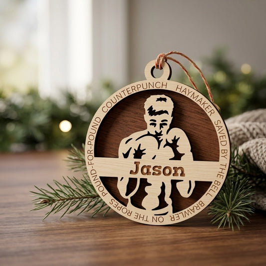 Boxer Custom Laser Engraved Ornament