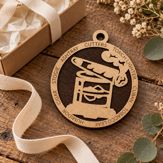 Cigar #1 2-Layer Laser Cut Ornament