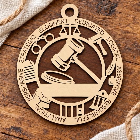 Lawyer #1 2-Layer Laser Cut Ornament