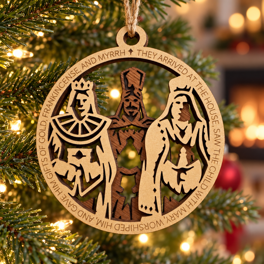Gifts for the King 2-Layer Laser Engraved Ornament