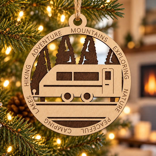 Pull Behind Forest #1 2-Layer Laser Cut Ornament
