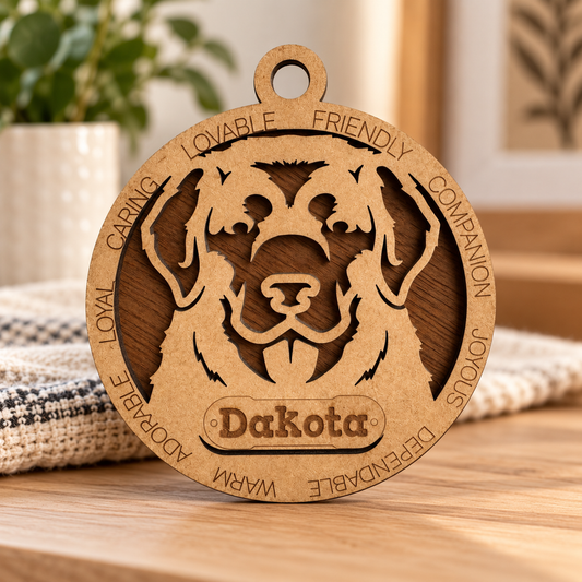 Leonberger 2-Layer Laser Cut Ornament