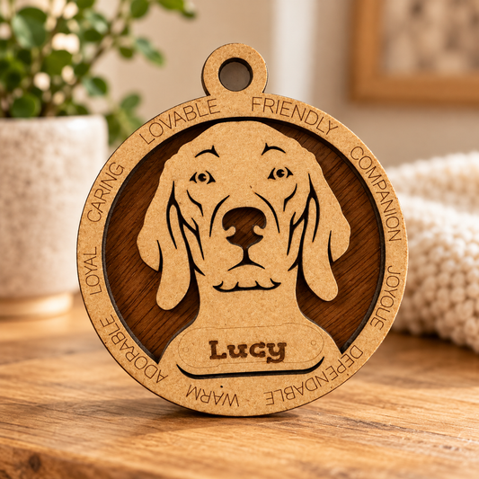 Visla 2-Layer Laser Cut Ornament