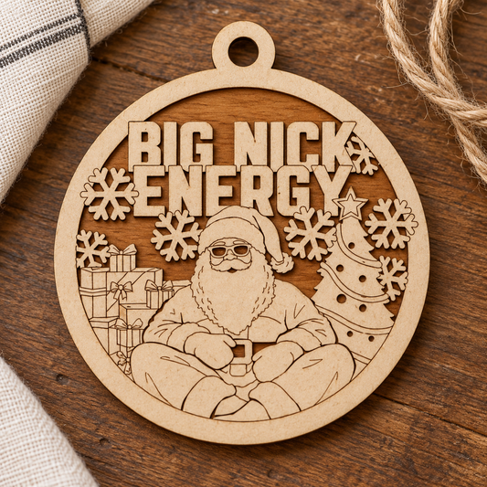 Big Nick Energy 2-Layer Laser Cut Ornament