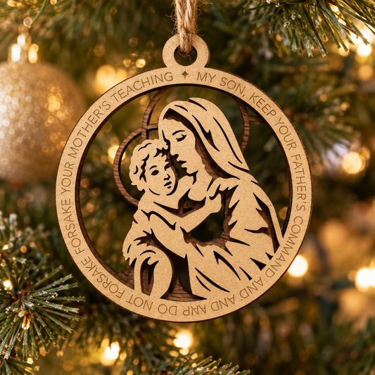Mary & Jesus - A Mother’s Love 2-Layer Laser Cut Ornament