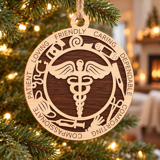Medical Symbol #1 2-Layer Laser Cut Ornament