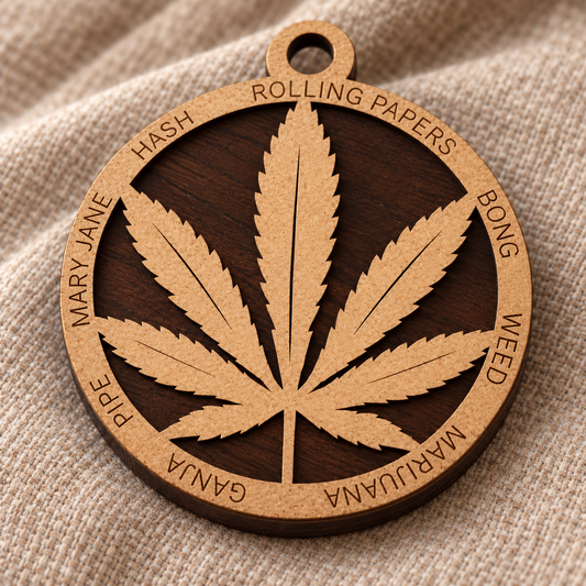 Marijuana #2 2-Layer Laser Cut Ornament