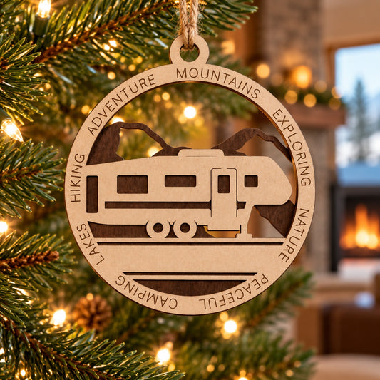 Fifth Wheel Mountain #1 2-Layer Laser Cut Ornament
