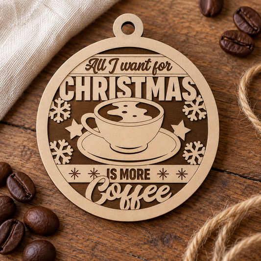 All I Want for Christmas 2-Layer Laser Cut Ornament