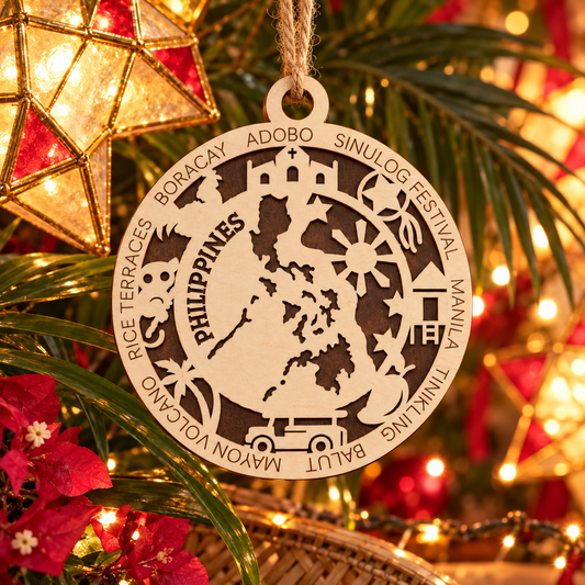 Philippines 2-Layer Laser Cut Ornament