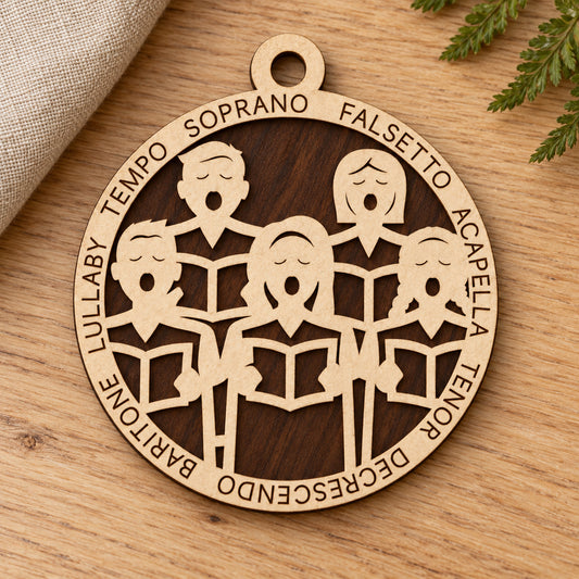 Choir #2 2-Layer Laser Cut Ornament