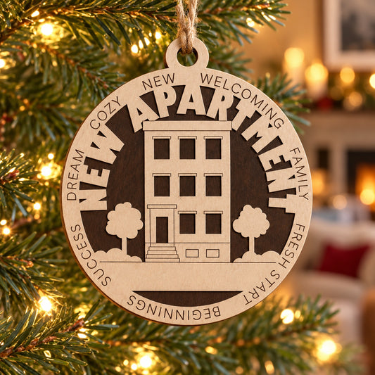 New Apartment #1 2-Layer Laser Cut Ornament